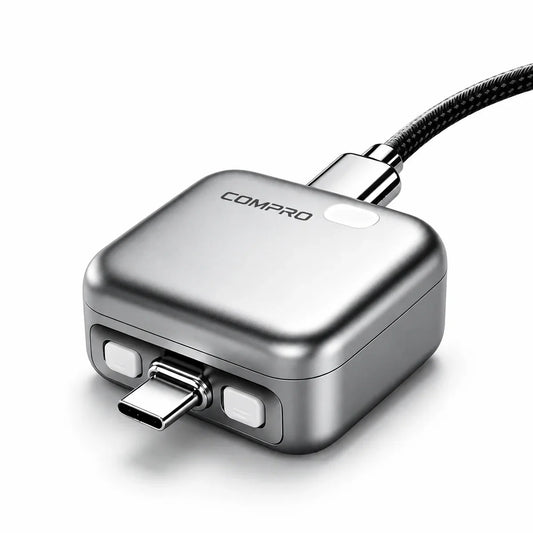 ELLORA TECH Smart Power Auto Disconnect 140W Type-C charging cut-off protector with auto eject feature.
