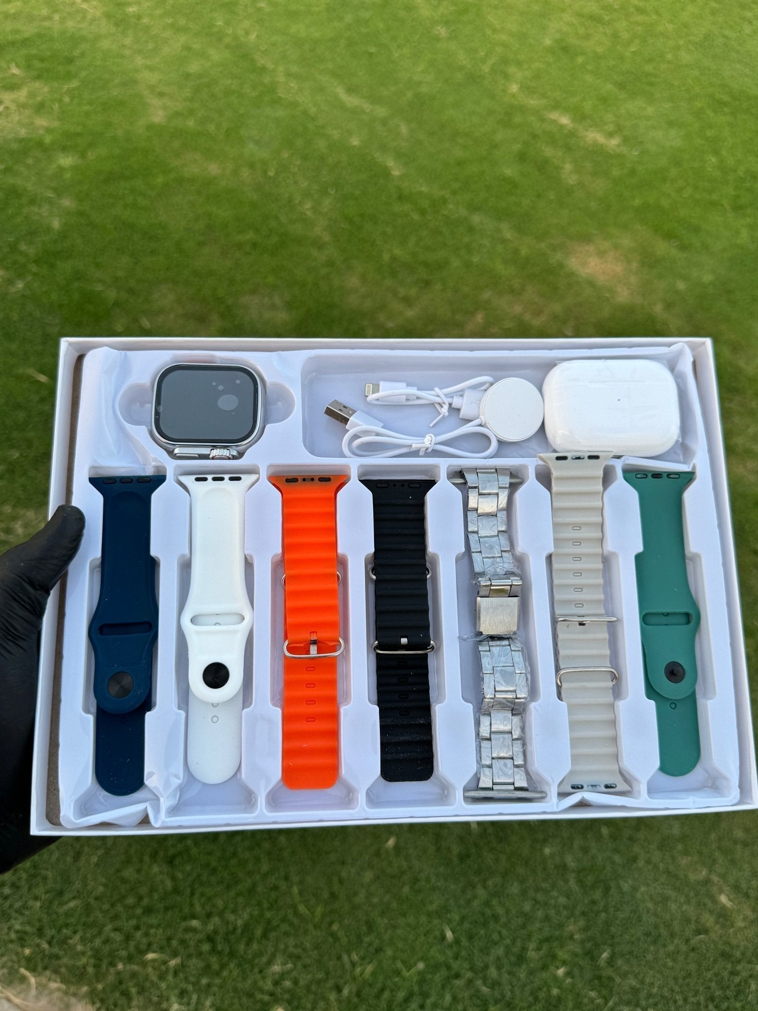 I20 Ultra Max Suit Smartwatch, 10 in 1 Set with AirPods 2, 2.3 - Inch Display - My Store