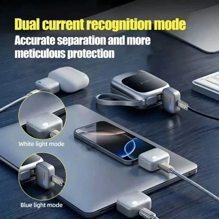 Ellora Tech Smart Power Auto Disconnect 140W Type-C charger cut-off protector with auto ejector feature, shown in main image.