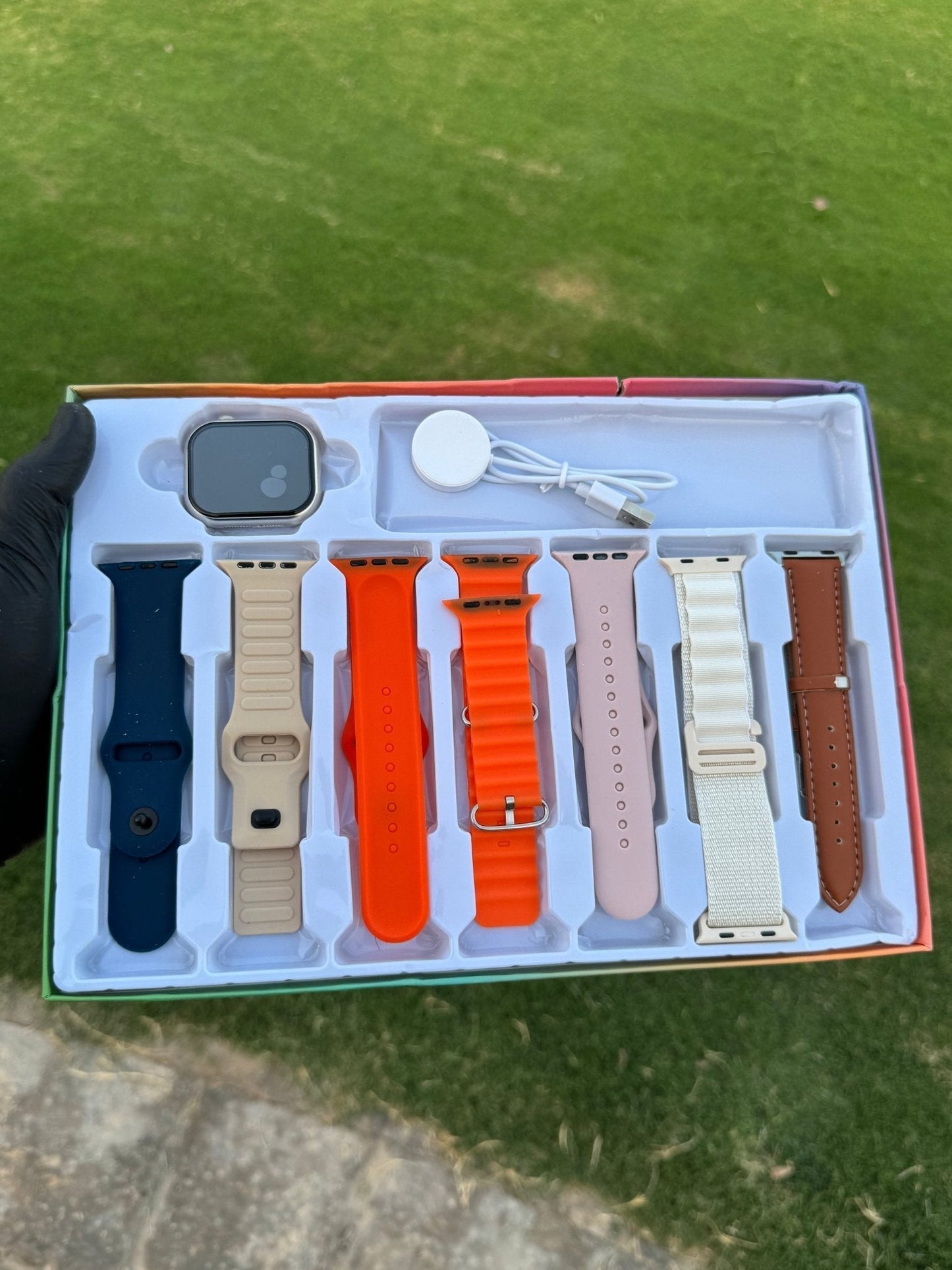 T24 Pro Max Smart Watch 7 - in - 1 Straps [ Leather Strap ] - My Store