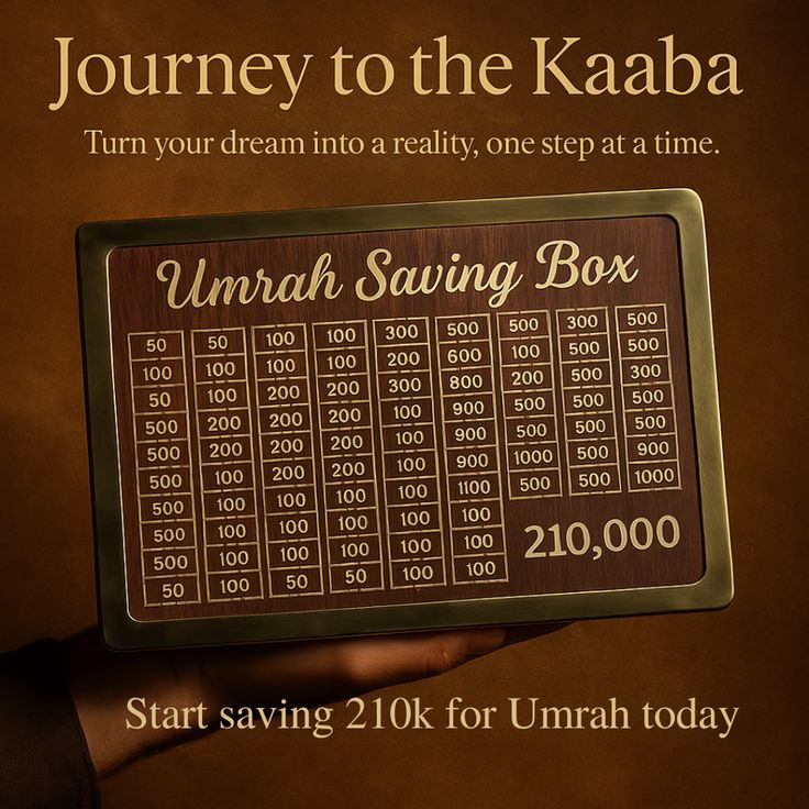 Umrah Saving Box [4 Stickers + 1 Pen] - My Store