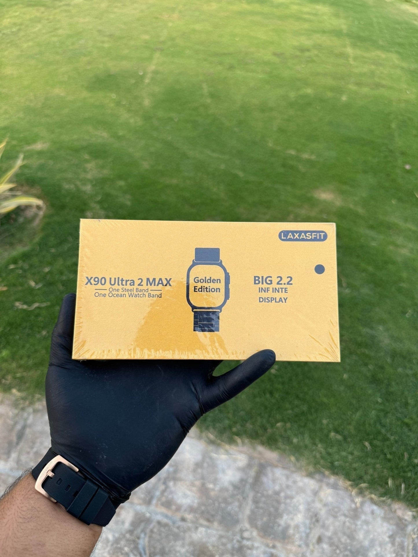 X90 Ultra 2 Golden Watch + Airpods Pro 2 [ANC + Buzzer Active!] - My Store